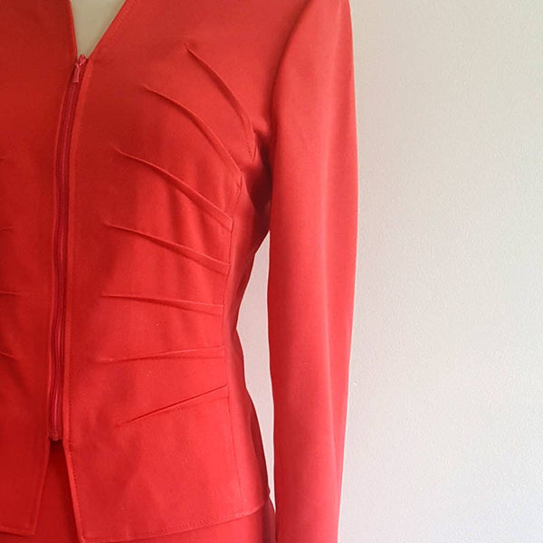 Global Academy Opening Fitted Jacket  preppy suit Custom made suit Duchess of Cambridge Kate Middleton Formal Suit Red Suit Inspired