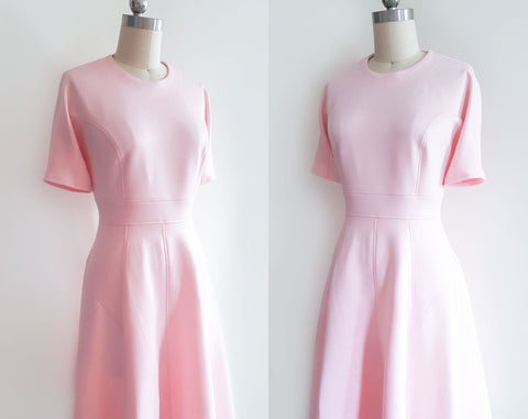 1950s Swing dress 50's dress Royal Canada Tour custom dress Duchess of Cambridge Kate Middleton blush pink dress Custom made dress