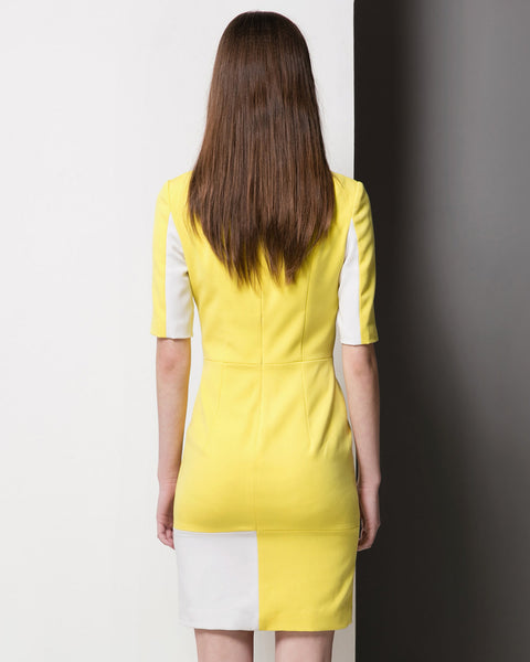 Magenta colorblock dress work shiftdress duchess wimbledon dress Size XL SALE Kate Middleton dress Mod 60s' dress