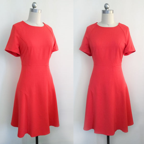 Custom made dress Swing dress 50's dress Duchess of Cambridge dress Kate Middleton inspired red skater dress Dress eugenia red dress