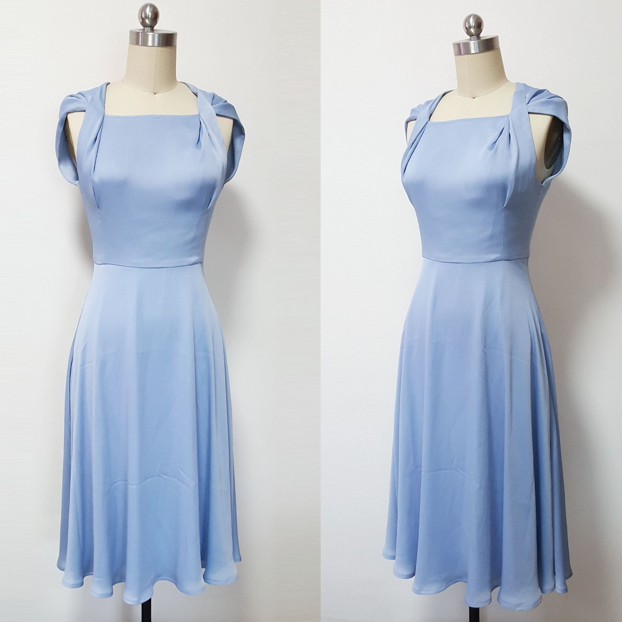 Duchess Cambridge wimbledon dress blue swing dress summer dress jordin dress custom made dress Kate Middleton light blue dress