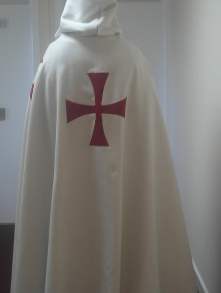 Drill surcoat and lined cloak Knights Templar White cotton