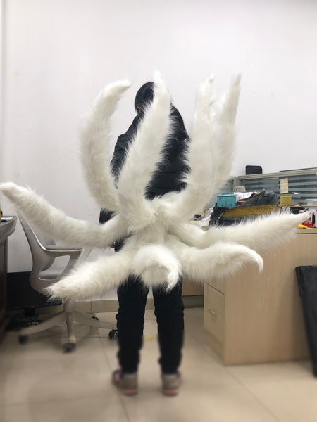 Prop White and Pink Brown Color Nine Tails LOL Ahri's Tail Ahri Cosplay Costume
