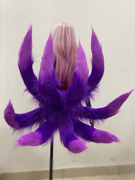 Wig Shoes Nine Tails Wig Props Outfit LOL Coven Ahri Skin Cosplay Costume