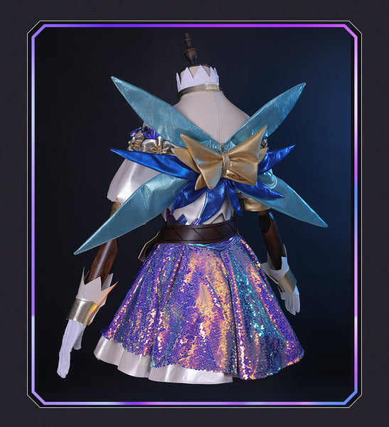 Cosplay Costume Dresses Shoes Wig Outfit LOL The Starry-Eyed Songstress Seraphine