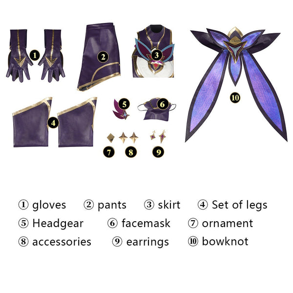 Cosplay Costume Dress Outfit LOL Star Guardian 2022 Akali