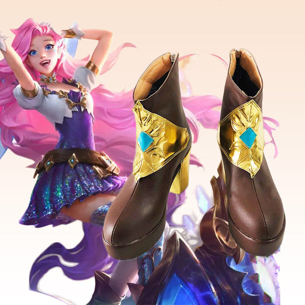 Cosplay Costume Dresses Shoes Wig Outfit LOL The Starry-Eyed Songstress Seraphine