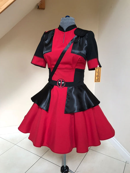 Female Deadpool Dress Lady Cosplay Costume