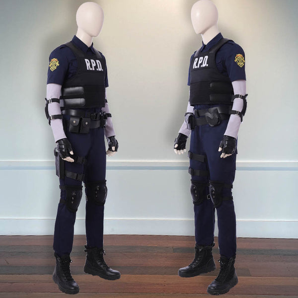 Outfit Resident Evil 2 Remake Halloween Outfit Leon Kennedy R P D Uniform Cosplay