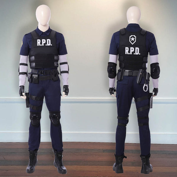 Outfit Resident Evil 2 Remake Halloween Outfit Leon Kennedy R P D Uniform Cosplay
