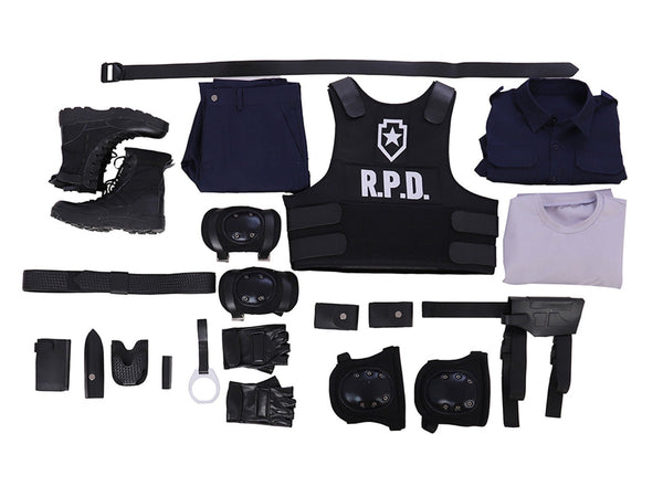 Outfit Resident Evil 2 Remake Halloween Outfit Leon Kennedy R P D Uniform Cosplay