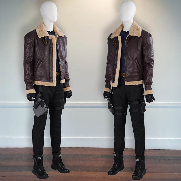 Outfit Resident Evil 4 Remake Halloween Outfit Leon Kennedy Costume Cosplay