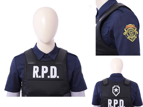 Outfit Resident Evil 2 Remake Halloween Outfit Leon Kennedy R P D Uniform Cosplay