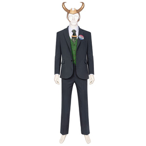 Cosplay Costume Crown and Suit Loki Season 1 Loki