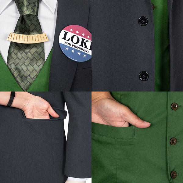 Cosplay Costume Crown and Suit Loki Season 1 Loki