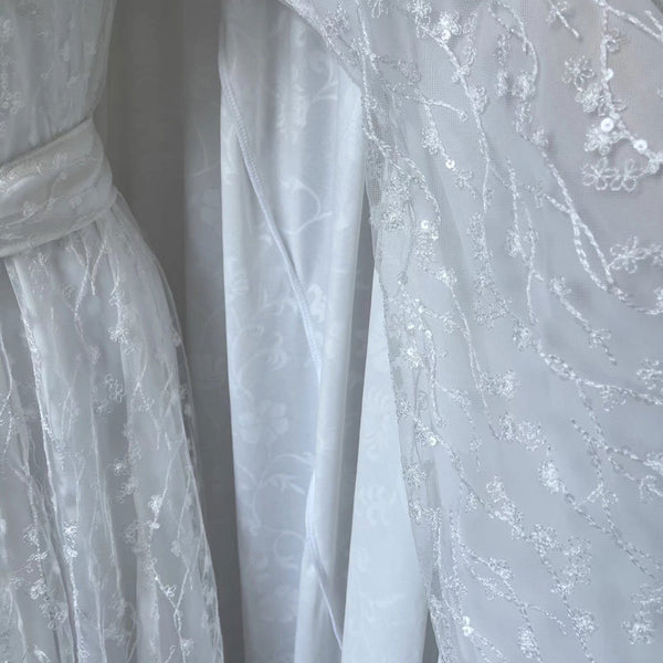 Elven dress cape robe hood white lace Lord of the Rings fairy elf dress Galadriel dress