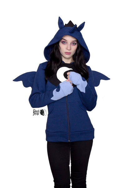 Male of Female pony brony cosplay Luna hoodie
