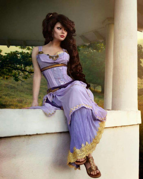 Luxury Megara Costume Purple Dress
