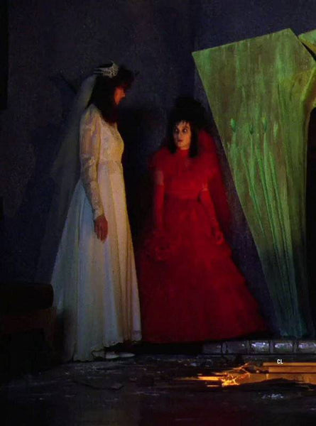 Red Beetlejuice Lydia wedding dress