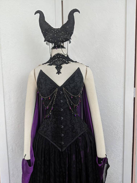 Maleficent Costume Cosplay Corset Adult SAMPLE SALE