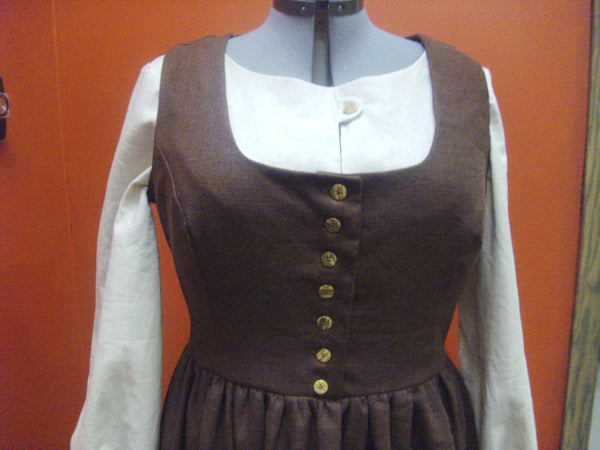 From the Sound of Music Maria's Brown DoReMi Dress