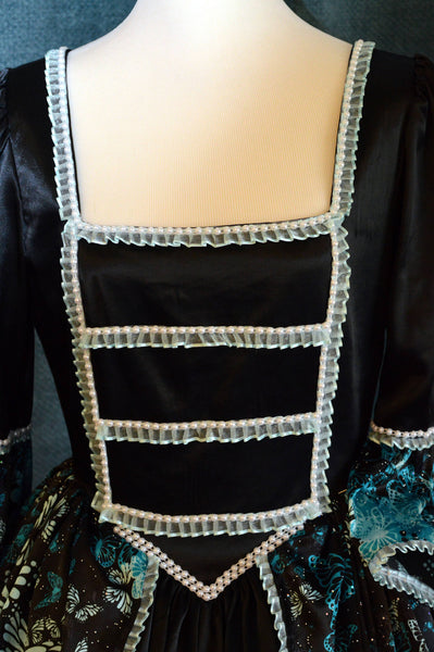 Handmade woman Carnival dress Steampunk Goth Rococo movie dress Vampire READY TO SHIP Marie Antoinette Costume