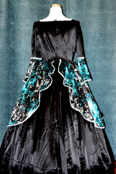 Handmade woman Carnival dress Steampunk Goth Rococo movie dress Vampire READY TO SHIP Marie Antoinette Costume