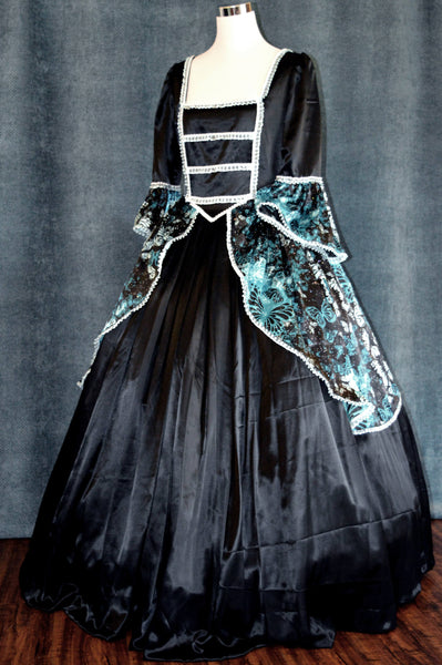 Handmade woman Carnival dress Steampunk Goth Rococo movie dress Vampire READY TO SHIP Marie Antoinette Costume