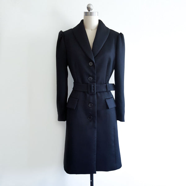 Cosplay Mary poppins black wool jacket custom made vintage 1950s inspired coat Mary Poppins Coat black wool coat Black costume coat