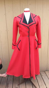 Mary Poppins red coat cosplay costume