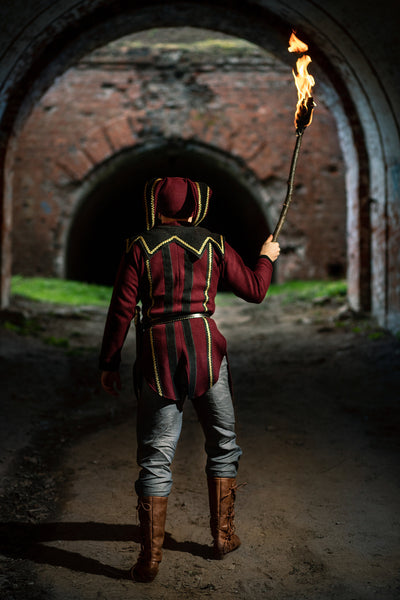 Fantasy Carnival clothing Jester LARP Skyrim Cicero Cosplay Medieval Clown Medieval Jester Costume Evil Joker Outfit