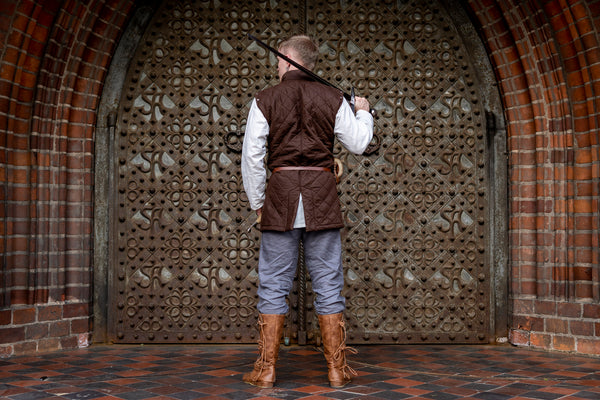 Middle Ages Coat Vest Fantasy Viking Armor Padding Doublet Medieval Knight Gambeson with or without sleeves detachable
