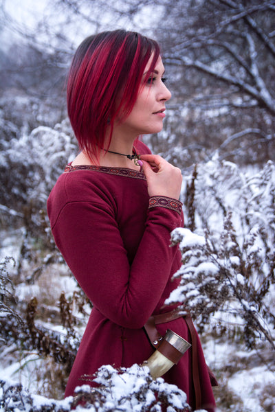 Simple Viking Dress Historical Dress Warm Winter Dress Fantasy Dress Celtic Dress Medieval Woman Costume Medieval Long Dress