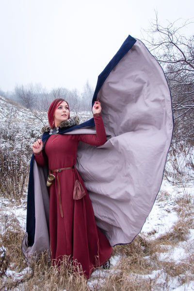 Simple Viking Dress Historical Dress Warm Winter Dress Fantasy Dress Celtic Dress Medieval Woman Costume Medieval Long Dress