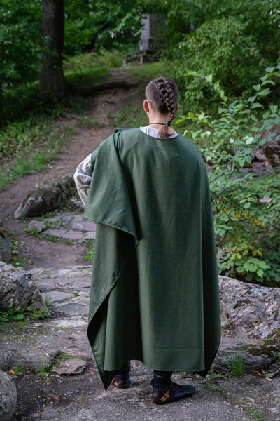 Medieval Viking Wool Cloak LARP Cosplay Historical Costume Accessory Hoodless Celtic Cape