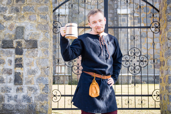 Medieval Woolen Shirt Celtic Historical Clothing for LARP Cosplay Viking Wool Tunic