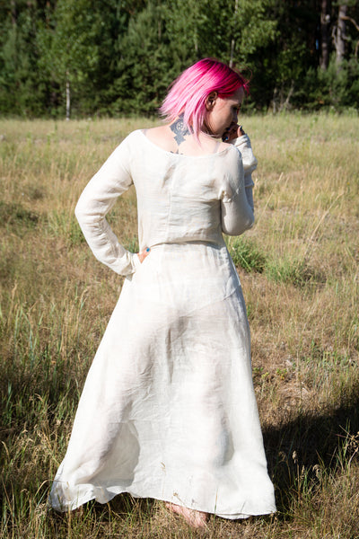 Historical chemise Medieval linen shift Celtic nightgown Fantasy LARP dress Medieval linen underdress Viking style dress