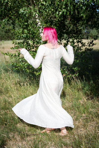 Historical chemise Medieval linen shift Celtic nightgown Fantasy LARP dress Medieval linen underdress Viking style dress