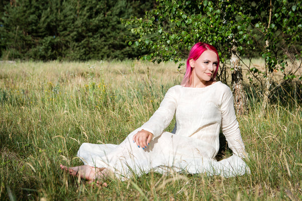 Historical chemise Medieval linen shift Celtic nightgown Fantasy LARP dress Medieval linen underdress Viking style dress