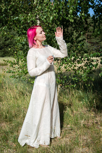 Historical chemise Medieval linen shift Celtic nightgown Fantasy LARP dress Medieval linen underdress Viking style dress
