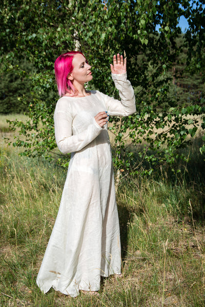 Historical chemise Medieval linen shift Celtic nightgown Fantasy LARP dress Medieval linen underdress Viking style dress