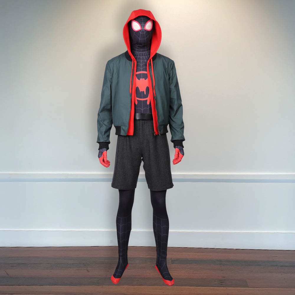 Jumpsuit Spider Man Halloween Outfit Miles Morales Cosplay Spider-Man Into the Spider Verse Costume