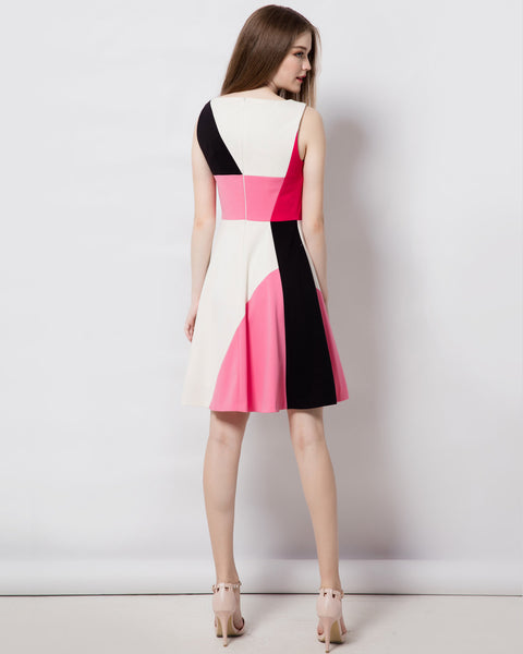 Custom made dress Geometric dress Petite Plus size Skater dress Modern dress asymmetrical elegant dress