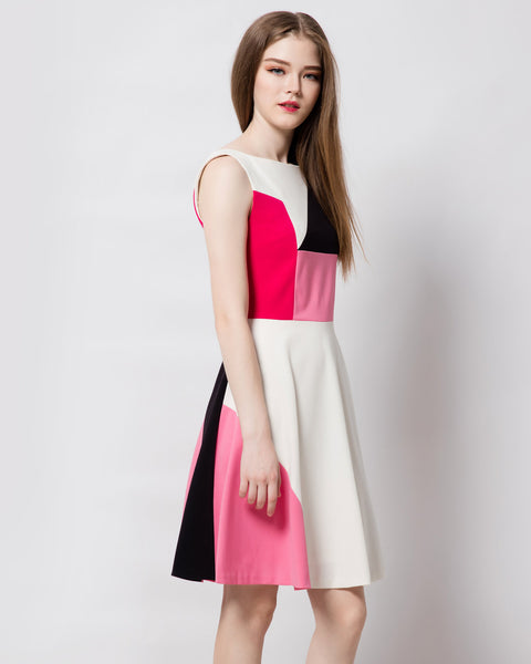 Custom made dress Geometric dress Petite Plus size Skater dress Modern dress asymmetrical elegant dress
