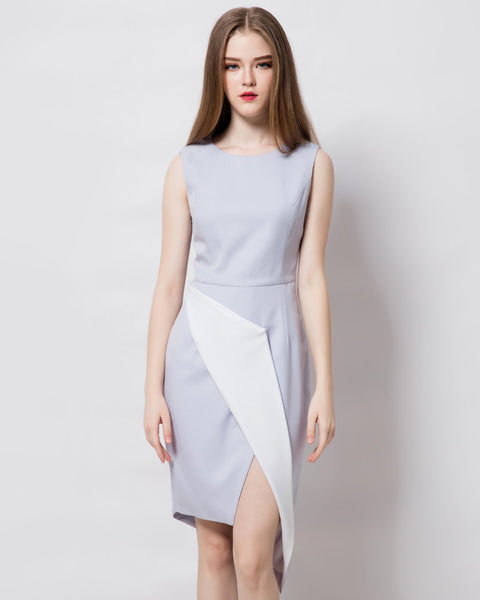 Wrap dress/ elegant dress Custom made dress Geometric dress Petite Plus size Work dress Modern dress asymmetrical dress