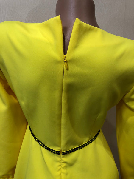 Spring dress Yellow Bridesmaid dress Party dress Long Sleeve dress Morton salt girl dress Halloween dress Yellow dress kids women dress