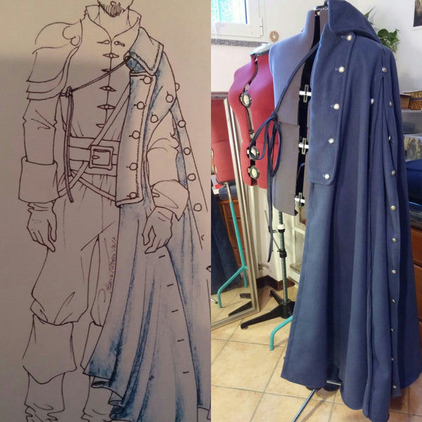 Athos Portos Aramis D'Artagnan larp man renaissance costume MADE TO ORDER Musketeers cloak replica