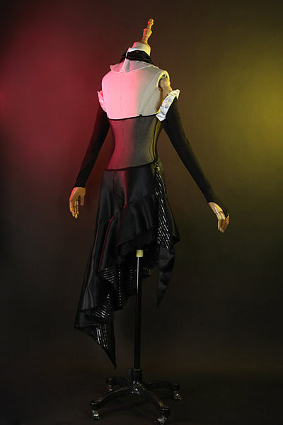 Genshin Impact Concert Women Black Cheongsam Dress Wig Outfit Ningguang Cosplay Costume