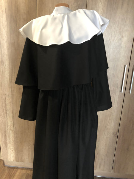 Halloween costume Black Gothic Nun's costume Historic Renaissance Saint costume Nun costume Valak Nun Head Piece Medieval nun Horror movie