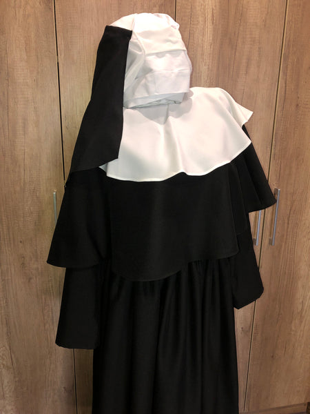 Halloween costume Black Gothic Nun's costume Historic Renaissance Saint costume Nun costume Valak Nun Head Piece Medieval nun Horror movie